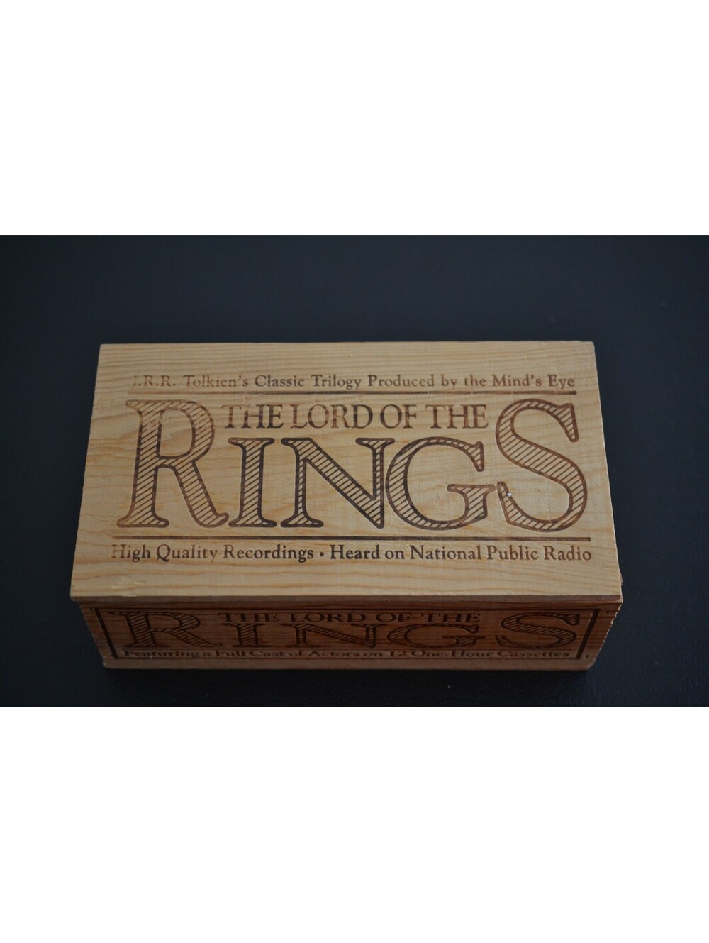 JRR Tolkien Lord of the Rings 12 Cassette Mind’s Eye 1979 Wooden Box Full Cast